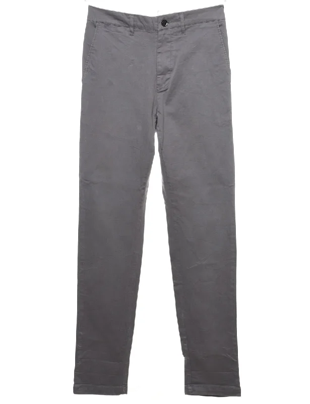 End Of The Year Classic Grey Straight-Fit Chinos - W29 L33