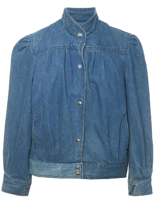 Fashion Wear Classic Medium Wash Denim Jacket - L