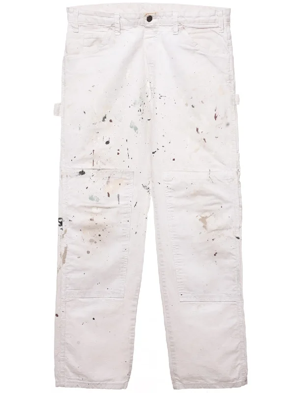 Weekend Style Classic White Dickies Workwear Jeans - W34 L31