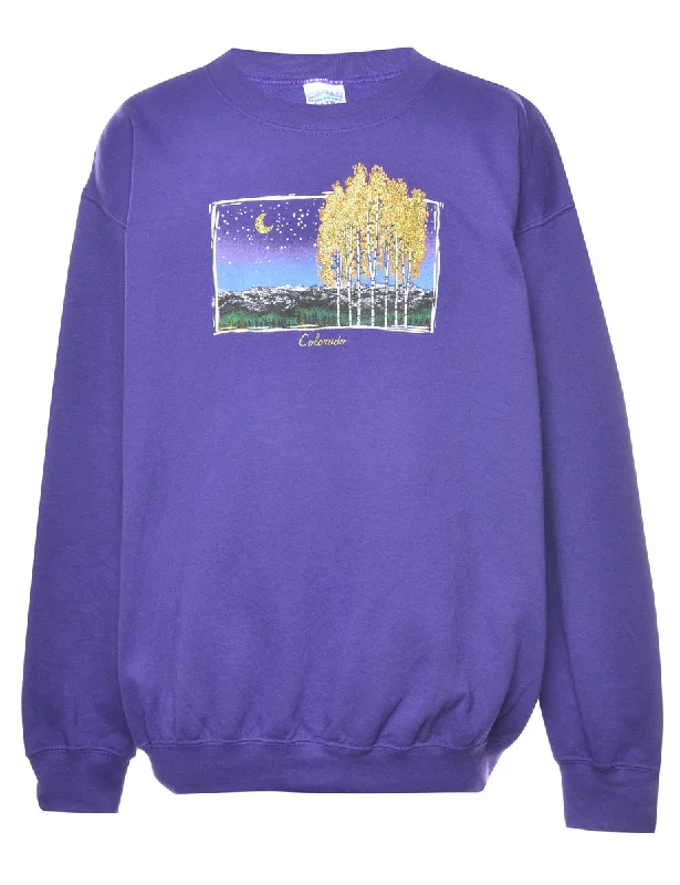Soft Touch Colorado Printed Sweatshirt - M