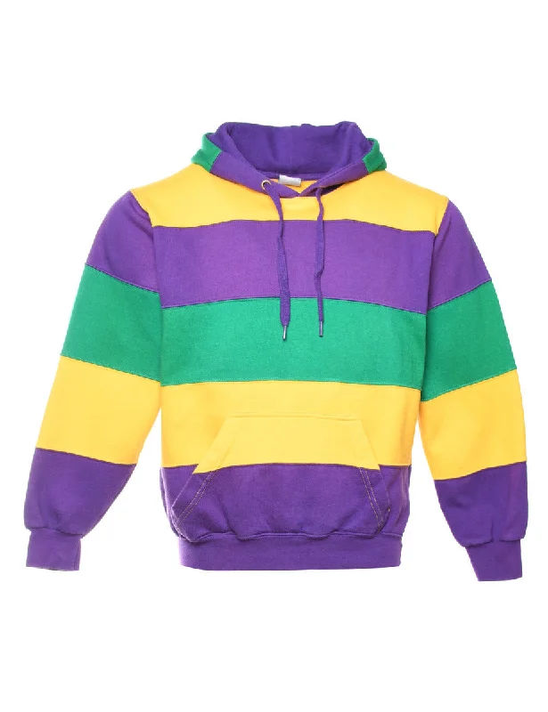 Smart Casuals Colour Block Hooded Sweatshirt - M