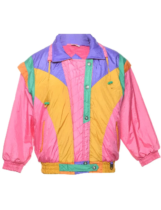 Cozy Layers Colour Block Ski Jacket - M