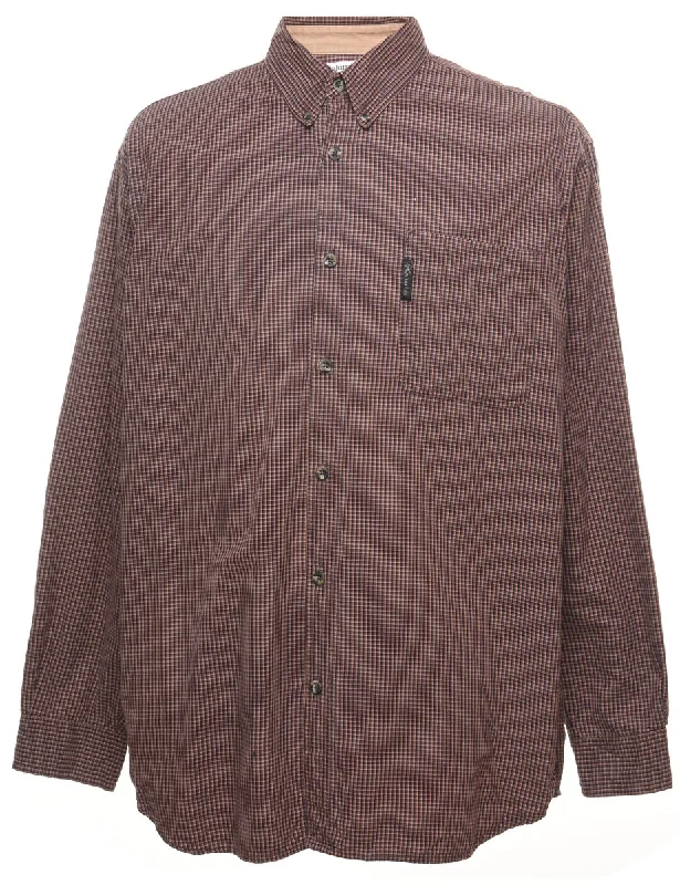 Everyday Style Columbia Checked Plum & Black Shirt - XL