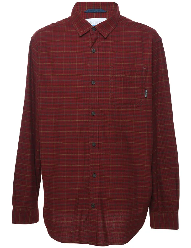 Layered Style Columbia Checked Shirt - L