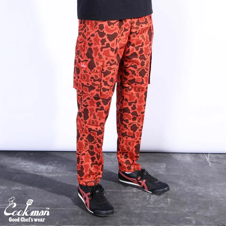 New Season Series Cookman Chef Pants Cargo - Ripstop : Duck Hunter Camo Red