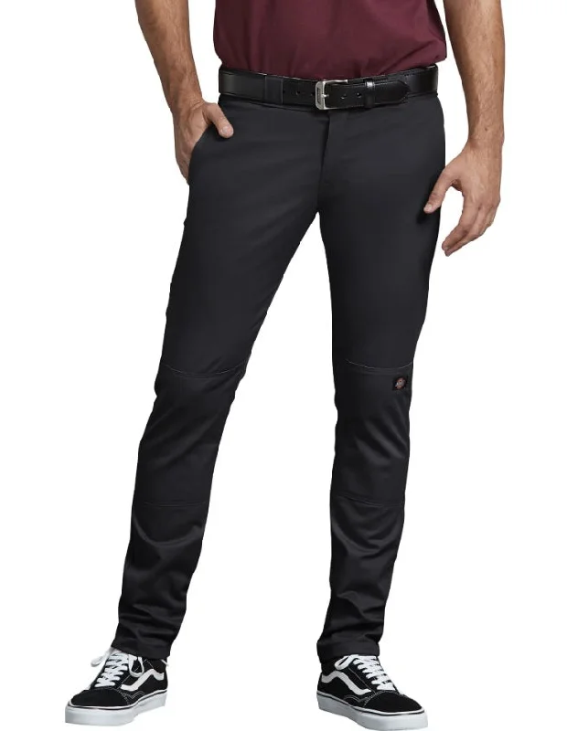 Classic Series Dickies FLEX Skinny Straight Fit Double Knee Work Pants - Black