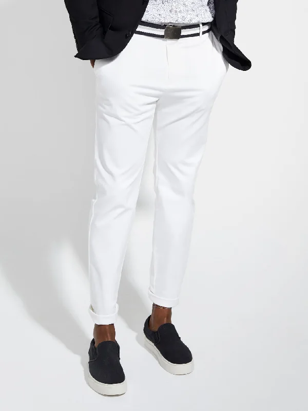 Celebrity Style Men's Mason Stretch Chino - White