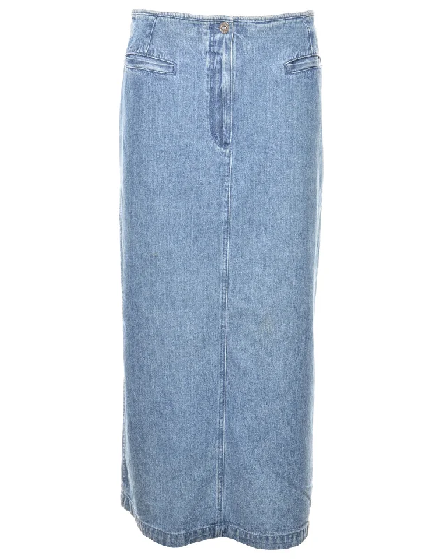 Fashion Classic Classic Light Denim 1990s Skirt - L